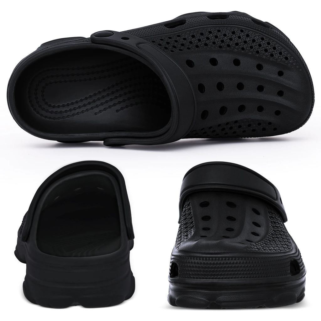 Smile Pop Casual Men Clogs Slippers Band Summer Slippers Outdoor Non-slip Beach Cozy Men Shoes Soft EVA Home Breathable Slippers