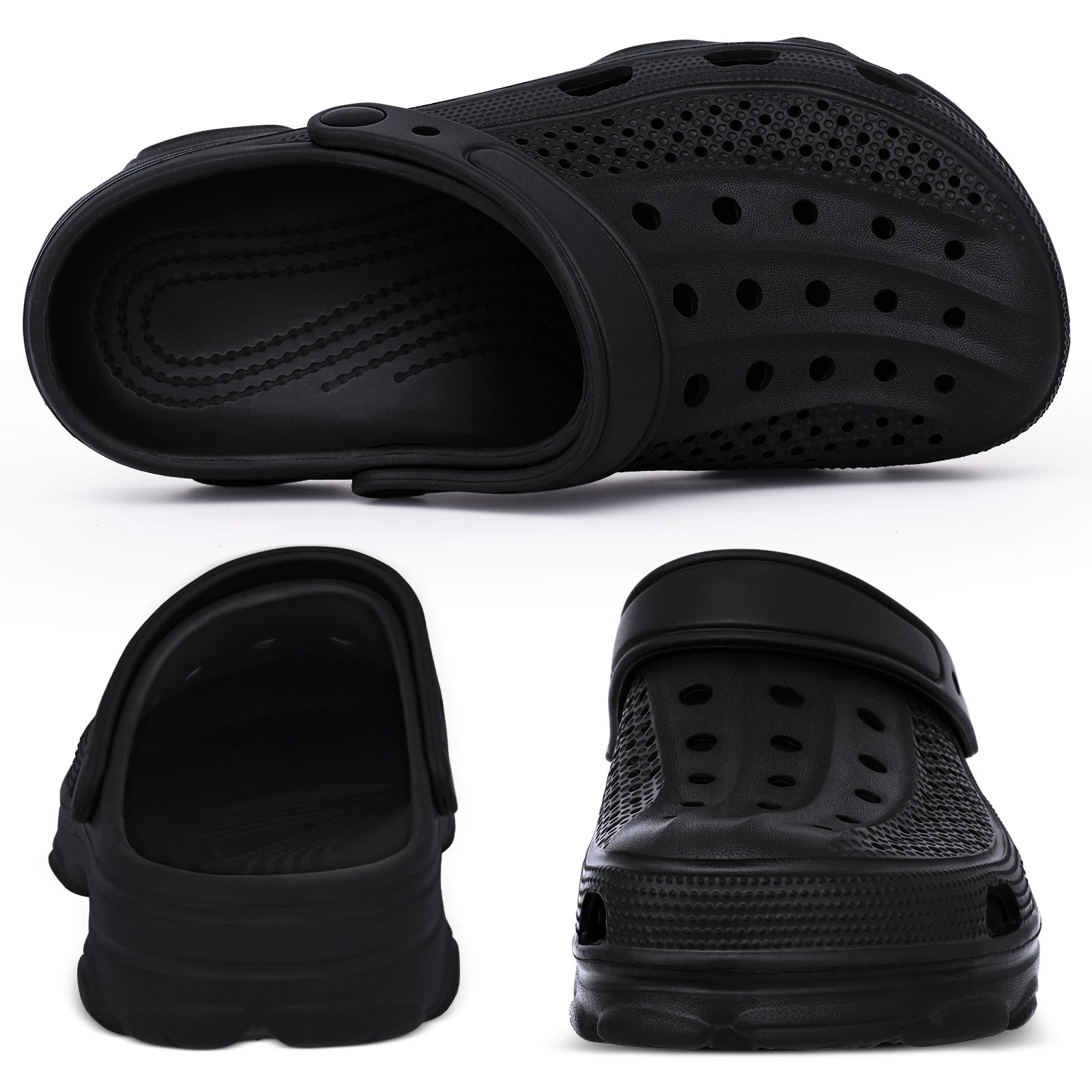 Smile Pop Casual Men Clogs Slippers Band Summer Slippers Outdoor Non-slip Beach Cozy Men Shoes Soft EVA Home Breathable Slippers
