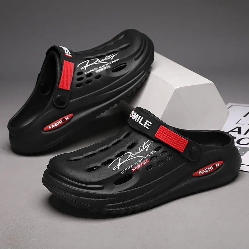 Summer Clogs Sandals 47 Men Clogs EVA Slippers Soft Sole Breathable Beach Slippers Men Home Slippers Outdoor Antiskid Slippers