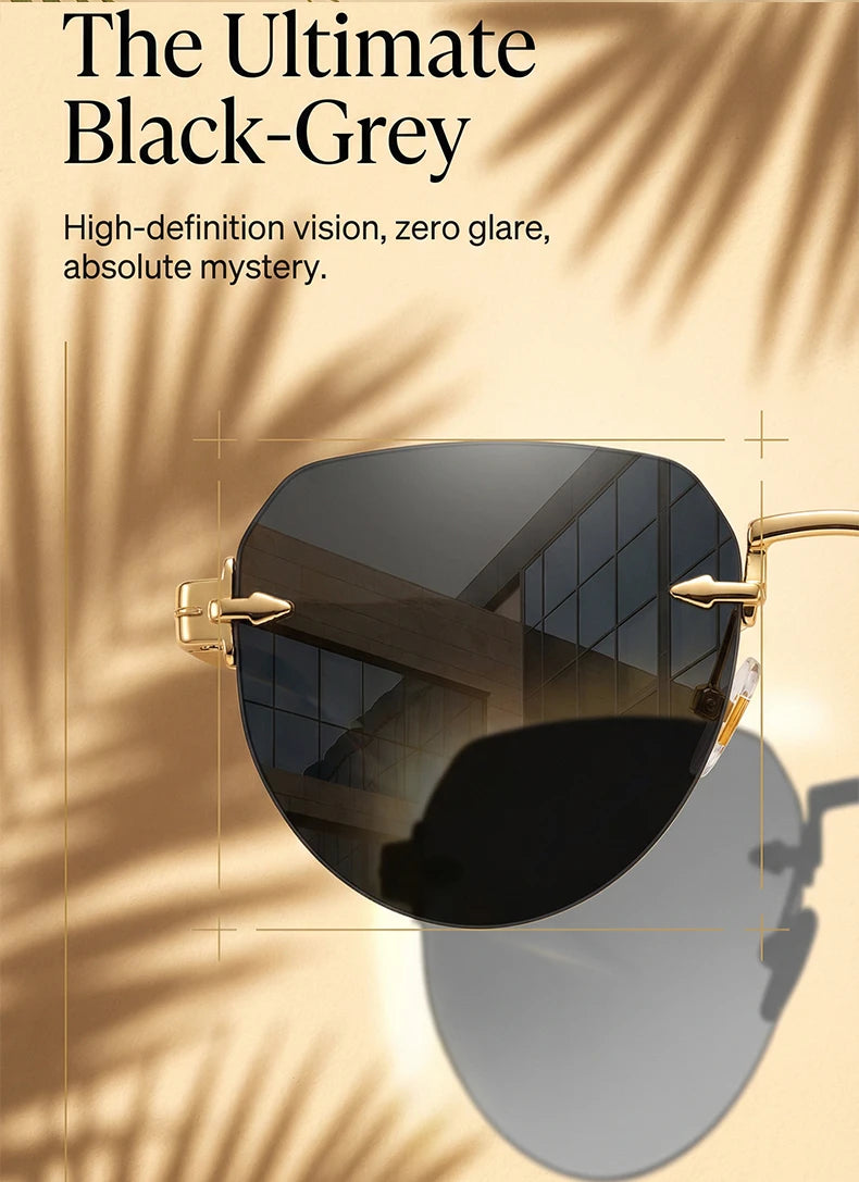 2026 Fashion Square Rimless Sunglasses Women Vintage Gold Metal Frameless Polygon Sun Glasses Lady Pilot Eyewear Cut Edge Shades
