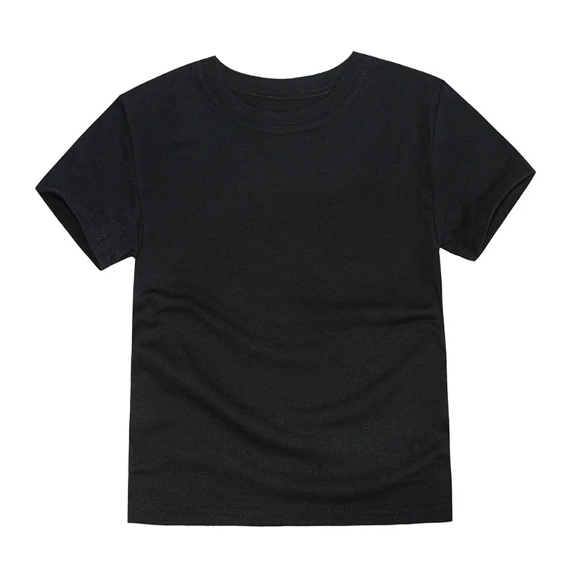 2-16 Years Boys Tshirts Cotton Short Sleeve Girls Clothes Summer Solid T-shirt Teenage Children Tees Kids Korean Top Baby  Cloth