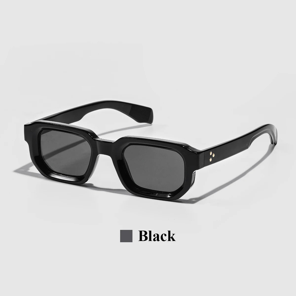 Ruiao Men Vintage Rectangle Frame Sunglasses Fashion Retro Sun Glasses Luxury Brand Design UV400 Shades Eyewear Women Sun Glasse