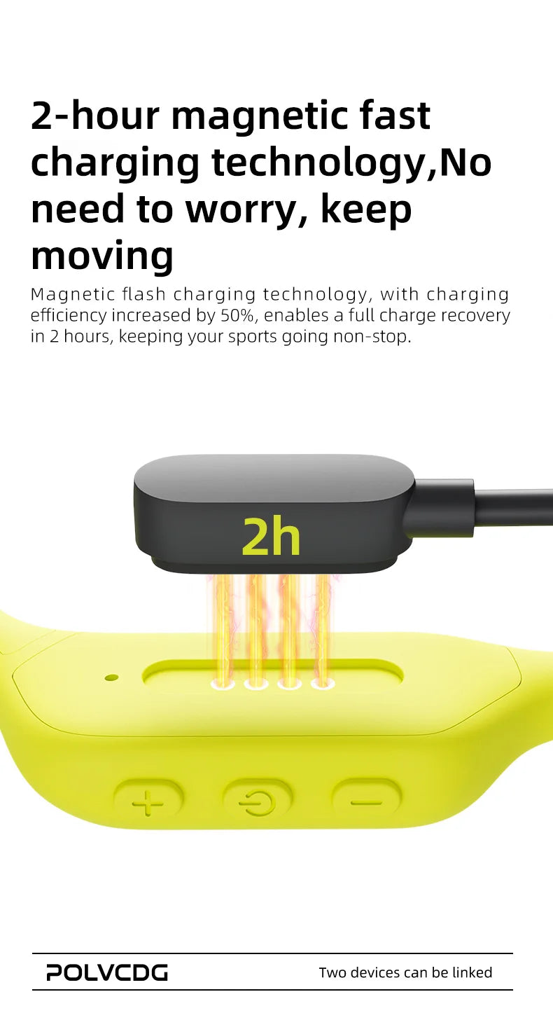 POLVCDG X9 Bone Conduction Earphones IPX8 Waterproof Open Swimming Earphones 32G Ear Hanging Earphones Tennis Running Cycling