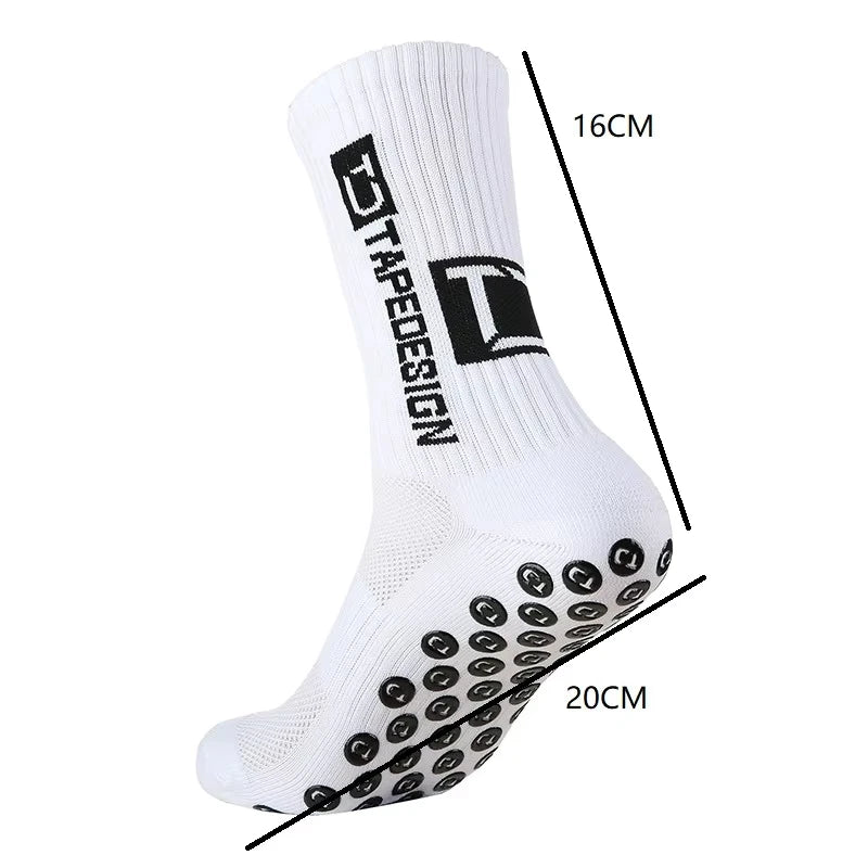 1/4/6 parirs of size 36-40 Children's and Women TC mid tube glued football non slip socks for sports training and competition
