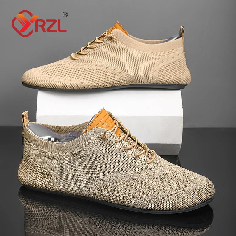 YRZL Men's Shoes Breathable Casual Driving Shoes Indoor Outdoor Men Shoes Loafers Lightweight Comfortable Soft Sole Walking Shoe