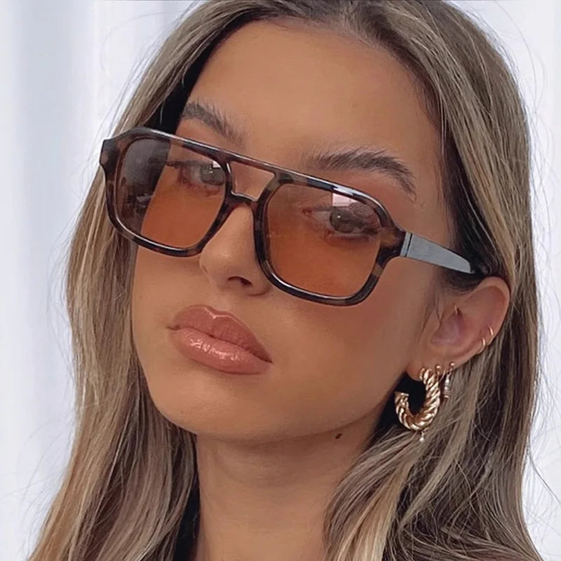 3pcs/6pcs New Parallel Bars Versatile Sun Glasses Retro Fashion Outdoor Sunglasses Riding UV Protection Eyeglasses Female