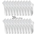 10/20 Pairs Neutral Solid Color Round Neck Socks Spring Summer Sweat Absorbing Breathable Soft Comfortable Couple Sports Socks