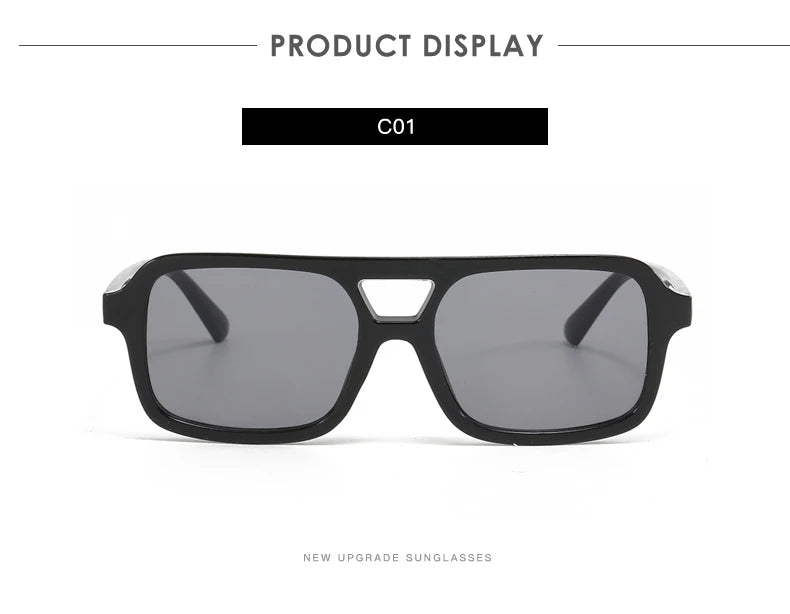 3pcs/6pcs New Parallel Bars Versatile Sun Glasses Retro Fashion Outdoor Sunglasses Riding UV Protection Eyeglasses Female