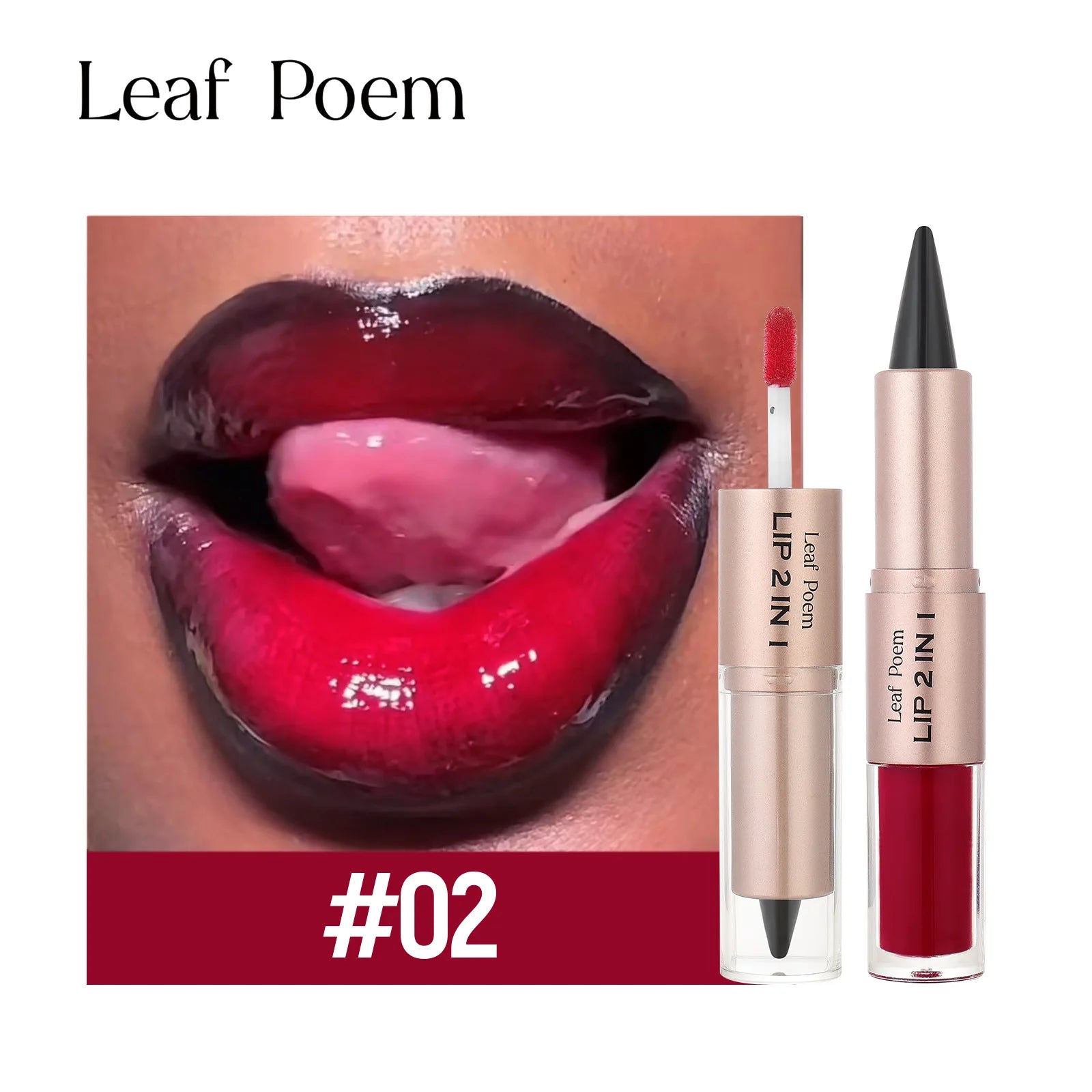 Black Brown Tapered Lip Liner Contour Pencil Double Head Mirror Plumping Lip Glaze Crystal Gloss Sexy Red Lips Tint Makeup New