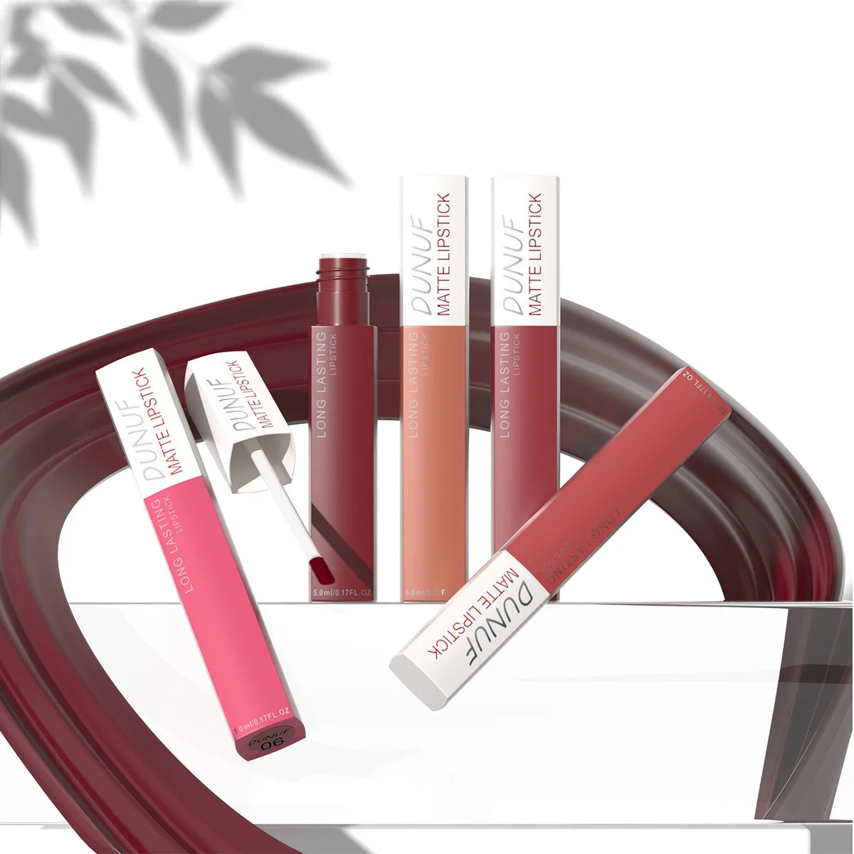 Matte Liquid Lipstick Set 8 Pieces Waterproof Non Transfer Lip Glaze Long Wearing Smudge Proof Lip Gloss