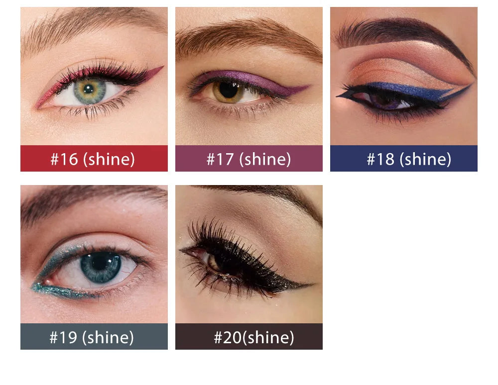 Waterproof Creamy Eyeliner Pencil Set Long Lasting Smooth Gel Professional Eye Makeup Vibrant Colors Kit