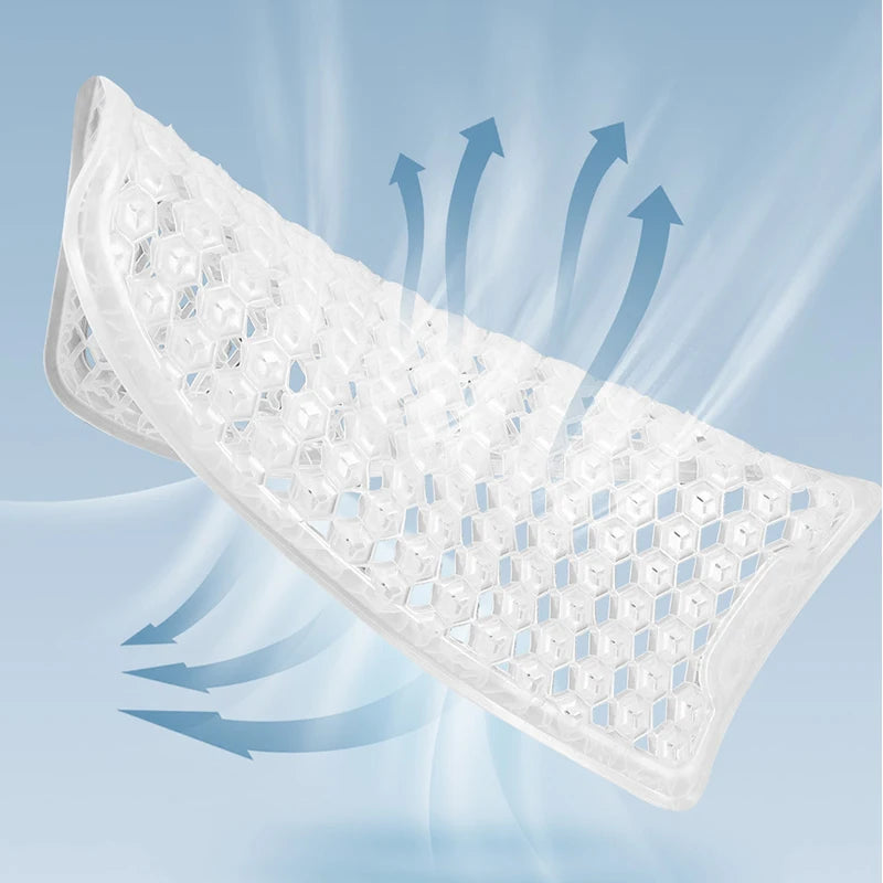 Honeycomb Design Gel Cushion Breathable, Soft and Easy to Clean Provides Comfortable Support Elastic Gel Car Seat Cushion