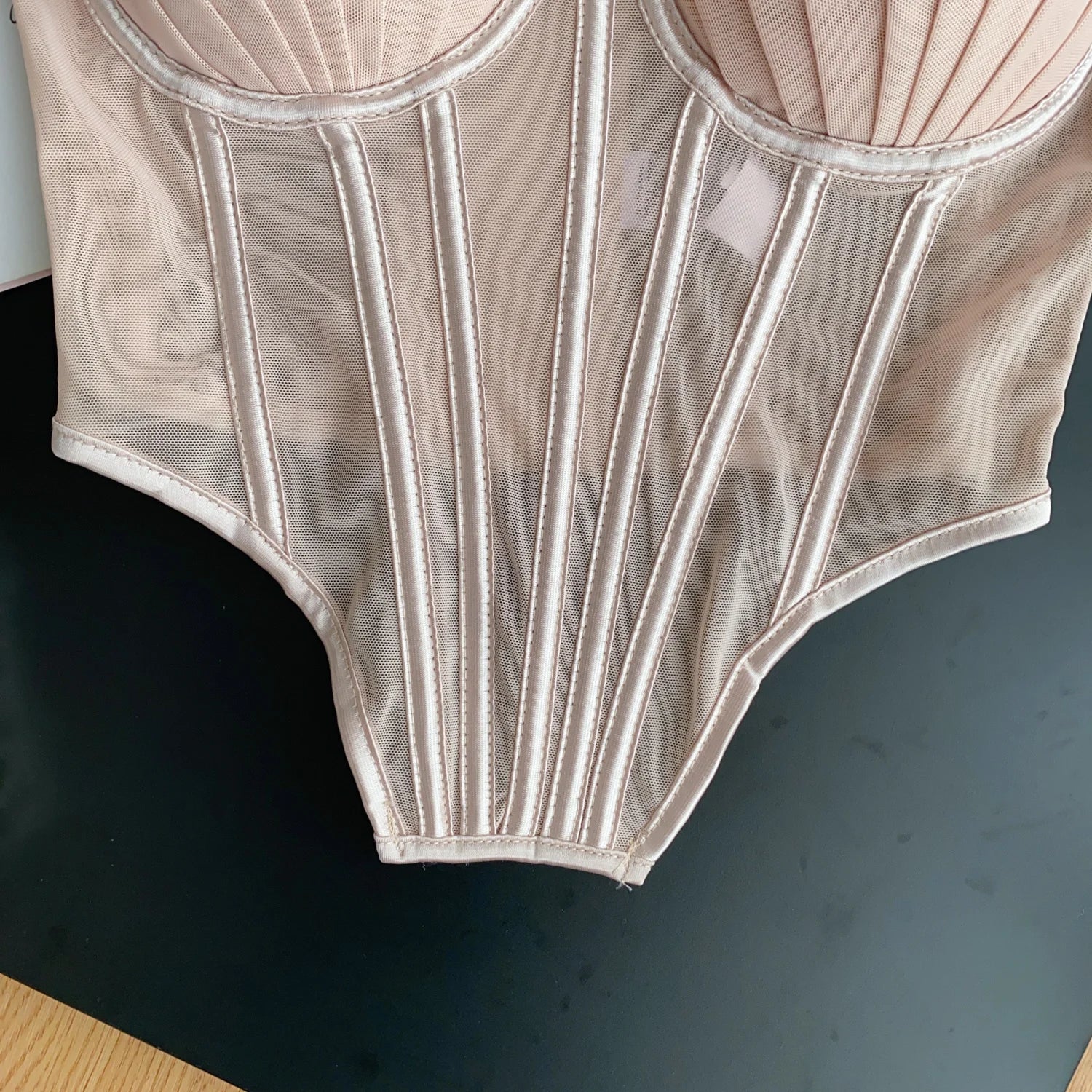 SINGREINY Fashion Solid Corset Lingerie Top Ladies Strap Sheer Mesh Slim Camisole American Retro Backless Beach Sexy Tank Top