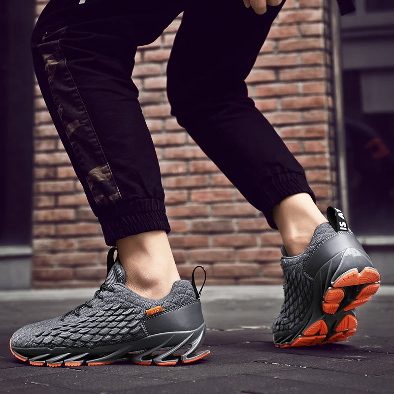 Men Running Shoes Non Slip Breathable Fashionable Outdoor Lightweight Lace Up Wear-resistant Casual Walking Shoes for Men
