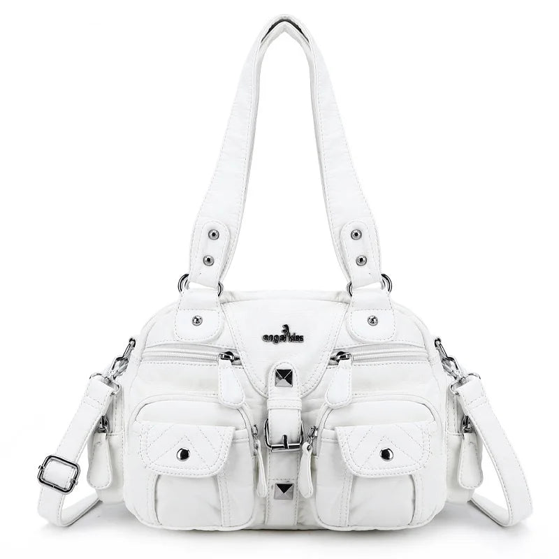 Vintage Women Handbags Satchel Top-handle Handbag PU Shoulder Bag Dumpling Pack Give Gifts Shoulder Bags Phone Money Pack