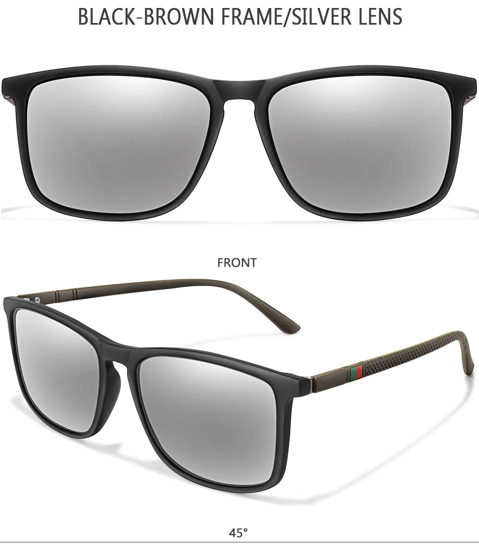 Luxury Square Vintage Polarized Cycling Sunglasses Men Women Fashion Travel Driving Fishing Sun Glasses Male Eyewear UV400