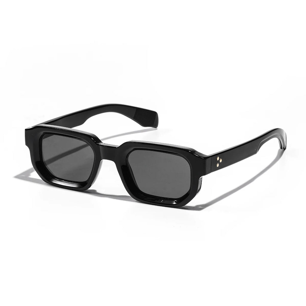 Ruiao Men Vintage Rectangle Frame Sunglasses Fashion Retro Sun Glasses Luxury Brand Design UV400 Shades Eyewear Women Sun Glasse