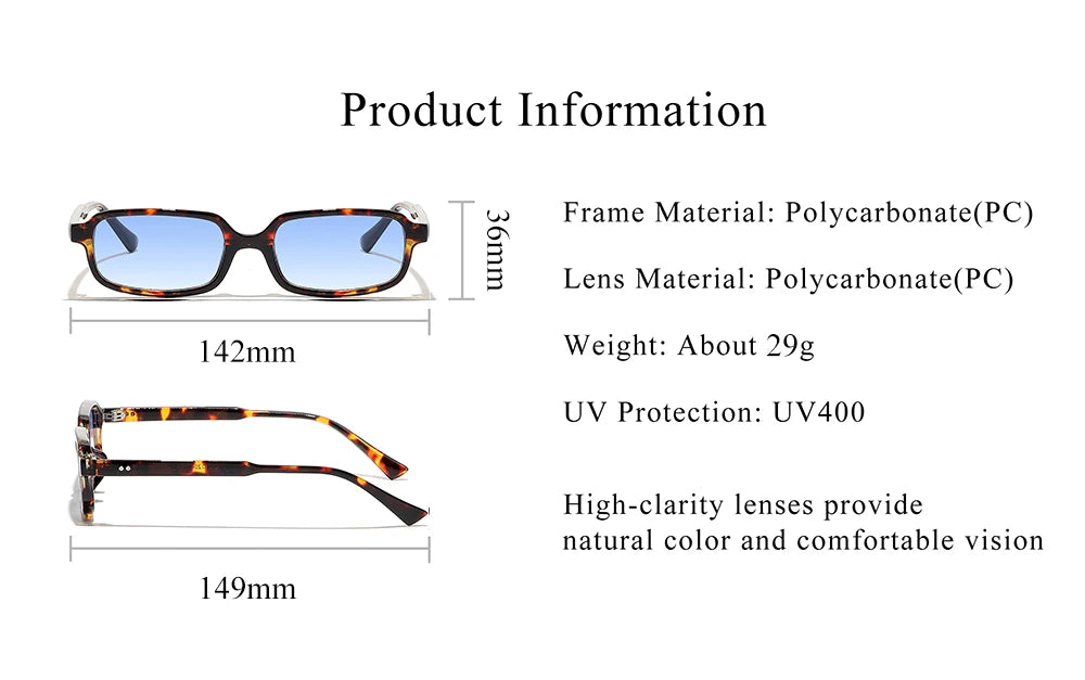 Ruiao Women Small Square Sunglasses Retro Fashion UV400 Sun Glasses for Women Luxury Brand Designer Eyewear Female Shades