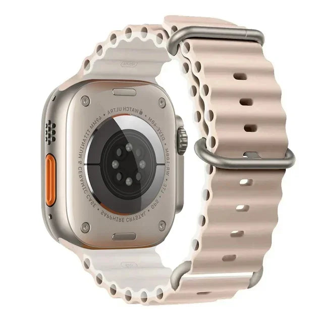 Ocean strap For Apple Watch Ultra 2 Band 49mm 10 9 8 7 45mm 41mm Silicone Bracelet Wristband iWatch 6 5 4 3 SE 44mm 40 42mm band