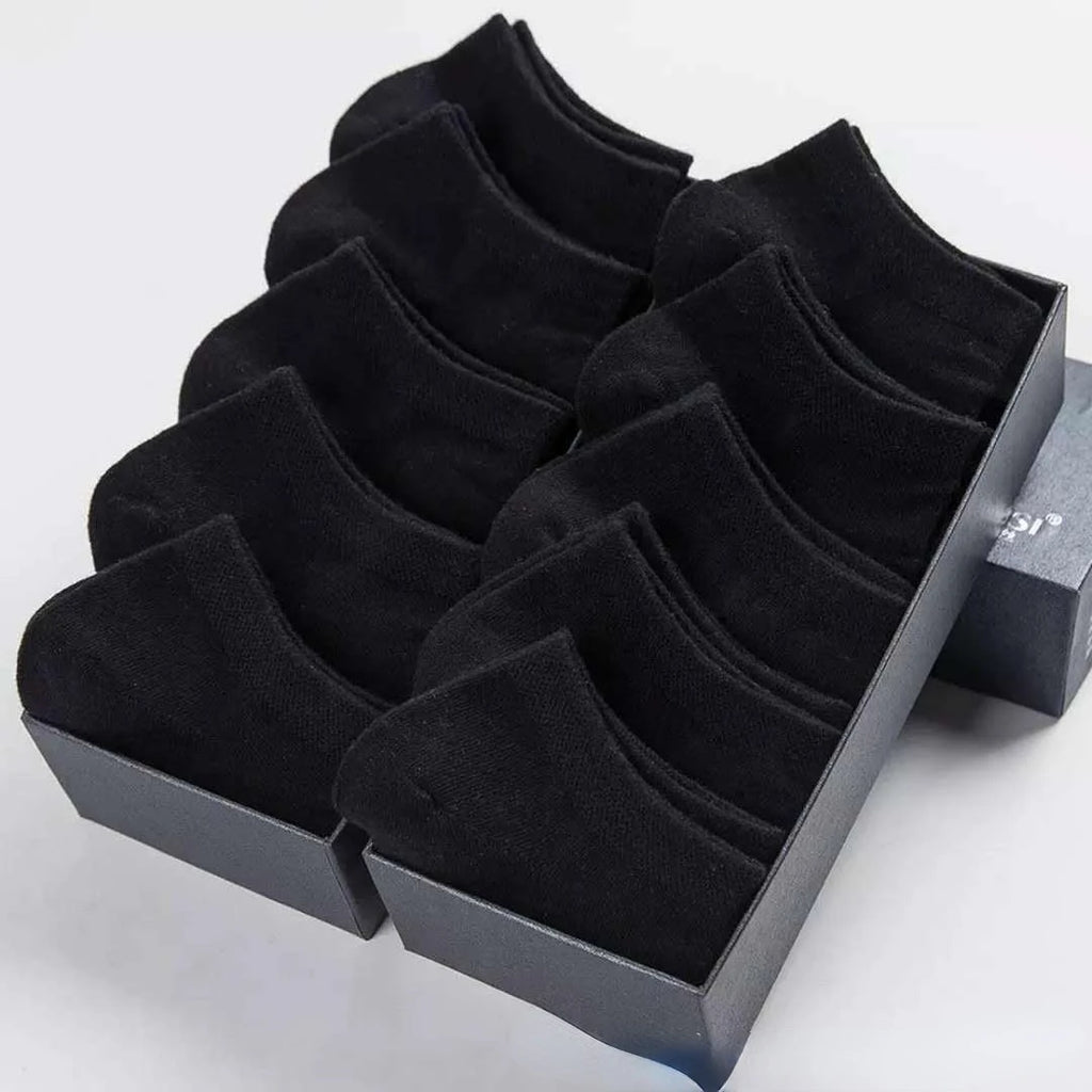10pairs / Low Black And White Gray Cotton Socks Men's Socks Breathable Sports Socks Men's Short Socks Women's Socks EU37-44