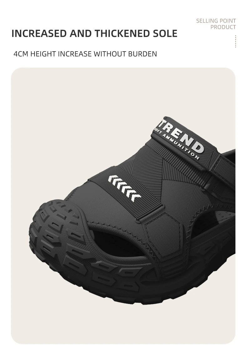 EVA Men's Outdoor Summer Wearable Clog Shoes Anti-Slip Breathable Odor-Resistant Slip-Resistant Sandals