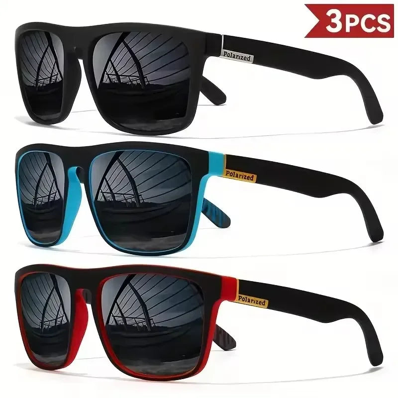 Fashion Sports Sunglasses Polarized UV Protection Personalized Glasses Square Frame Metal Men's And Women's UV400 Eyewear