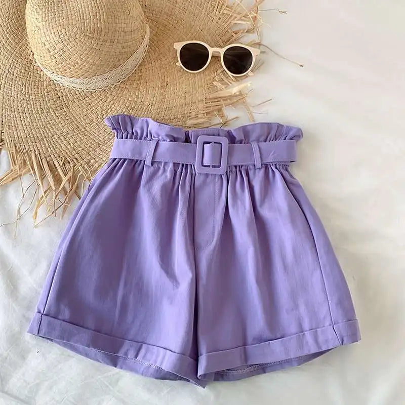 Summer Clothes for Girls Candy Color Kids Cotton Shorts for Girls Summer Casual Wear Thin Breathable Outdoor Sports Pants