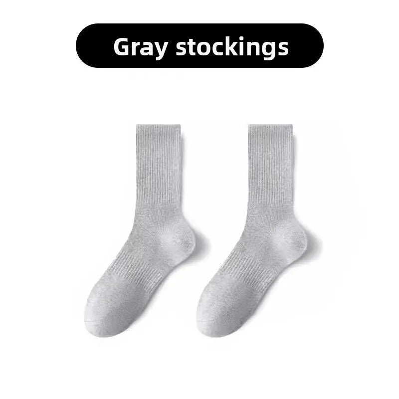 100 Cotton Xinjiang Socks for Men Women Unisex Sports Socks Black White Solid Color Anti Odor Short Socks for All Seasons Couple
