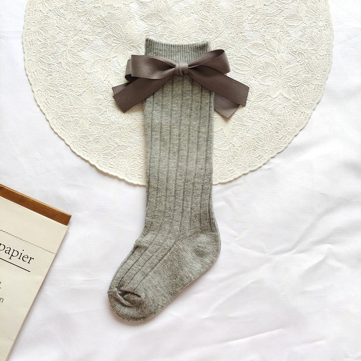 14 Colors Princess Girls Long Sock Big Bowknot Infant Baby Stockings Kids Cotton Sock Knee High Breathable Soft Children Socken