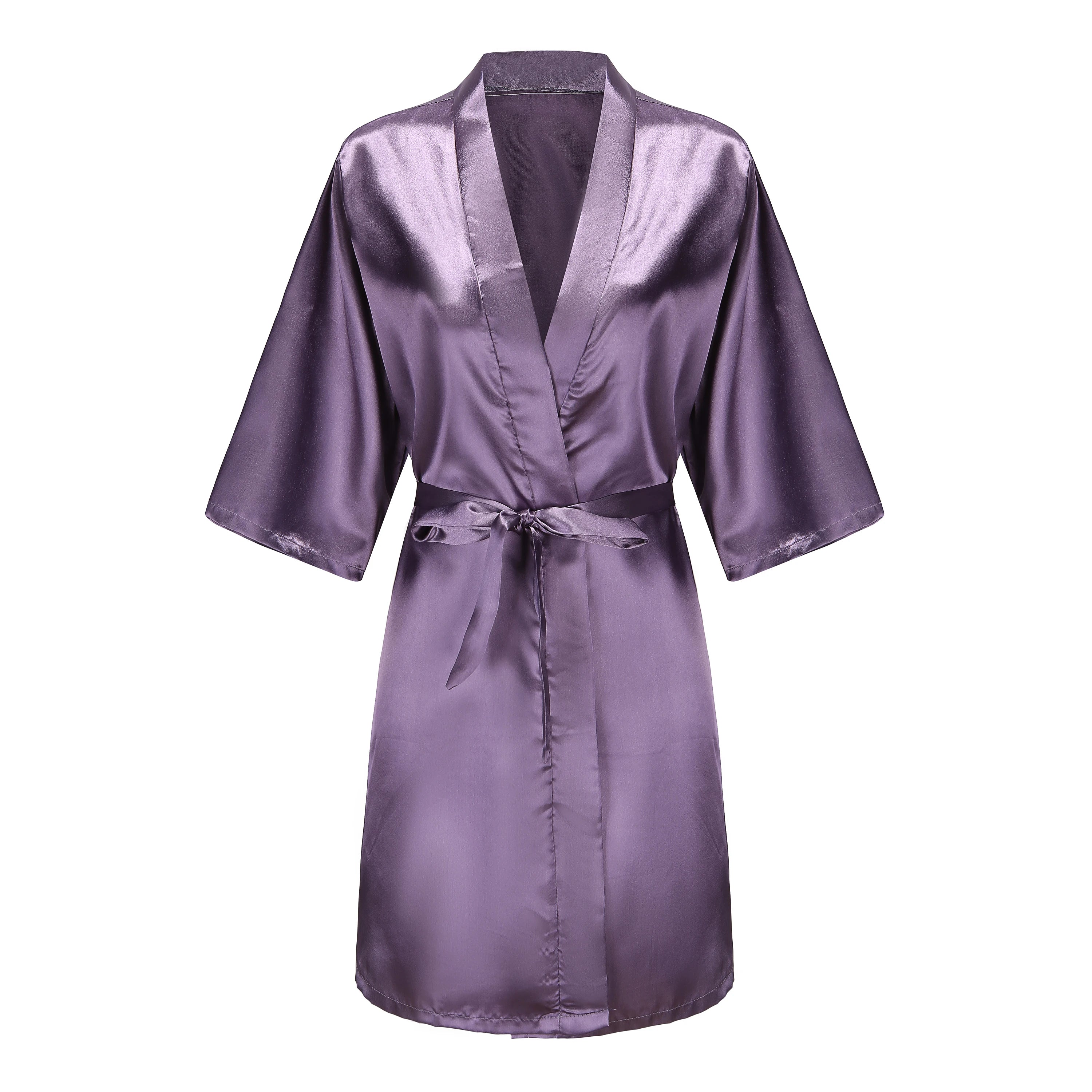 New Bathrobe Bride Satin-Silk Robe Women Bridal Party Sister Team Mother Shower Gift Bridesmaid Wedding Short Robes YE7883