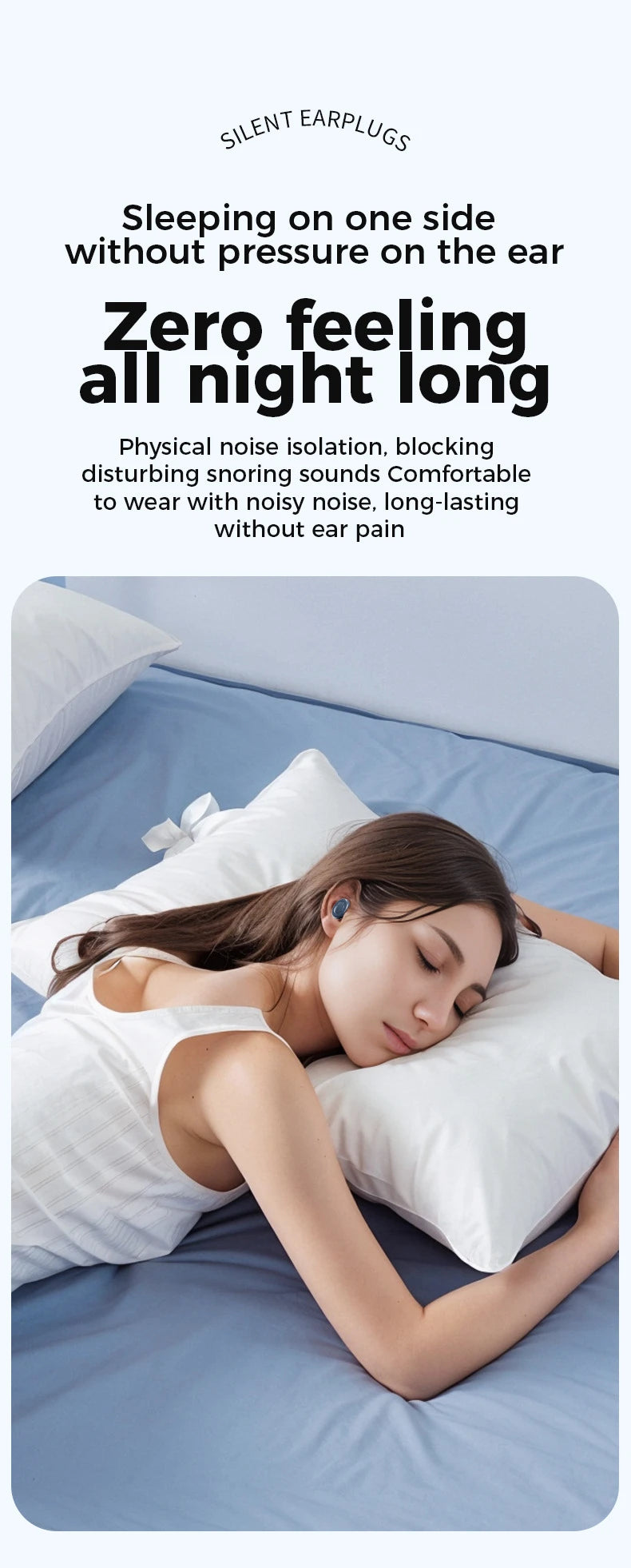 Quiet Ear Plugs for Sleeping Noise Reduction Super Soft Reusable Hearing Protection Anti noise earplugs for Concerts Travel Work