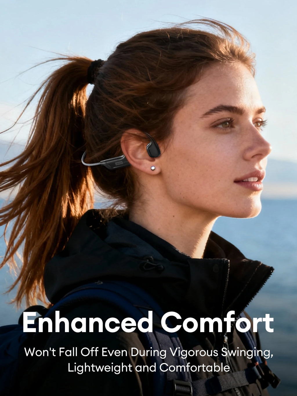 Choice Lenovo S102 Wireless Bone Conduction IPX6 Waterproof Sports Headphones Cycling Fitness Earbuds Bluetooth V6.0 Earphones