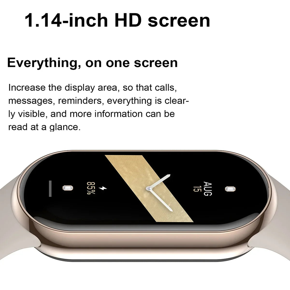 2026 New Hot Amoled Men Smart Band Women Heart Rate Smart Wartch Waterproof Smart Bracelet Sport Fitness Tracker For Android IOS