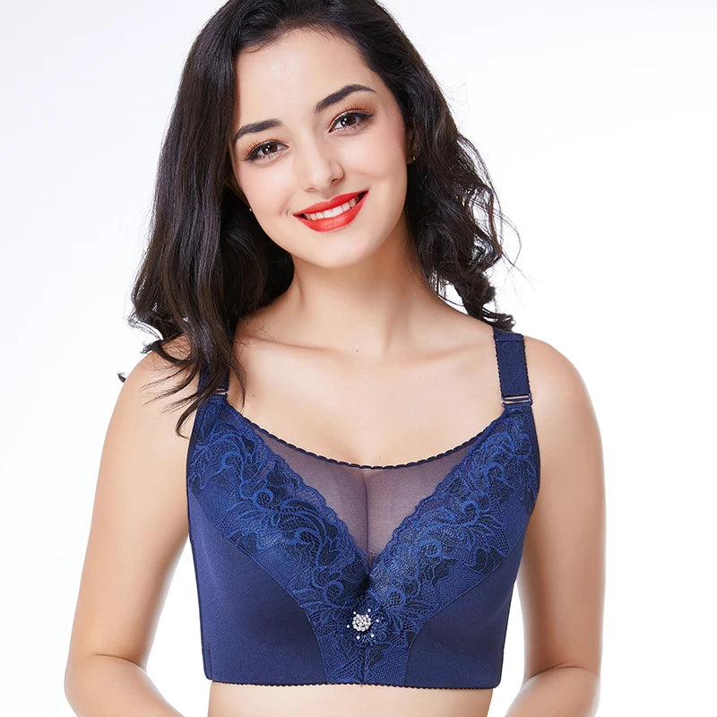 Big Size Push Up Bra 48G 50G 52G Plus Size Bralette Large Size Brassiere Female Bra Plus Size 40-52 Sexy Seamless Bras For Women