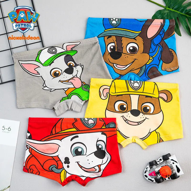 4Pcs/Lot 100% Genuine Paw Patrol Boys Underwears Cotton Children Panties Cartoon Kids Underpants Breathable Briefs for Boy