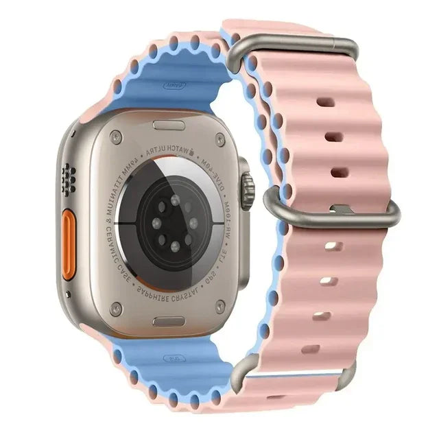 Ocean strap For Apple Watch Ultra 2 Band 49mm 10 9 8 7 45mm 41mm Silicone Bracelet Wristband iWatch 6 5 4 3 SE 44mm 40 42mm band