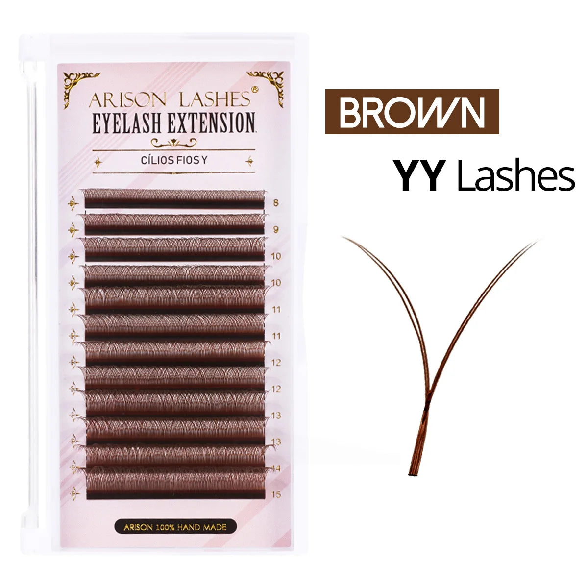 ARISON 3D/4D/5D/6D W-Shape Eyelashes Extension Premade Volume Fans YY-shape Lashes Faux Mink Soft Easy Faning Natural Lash