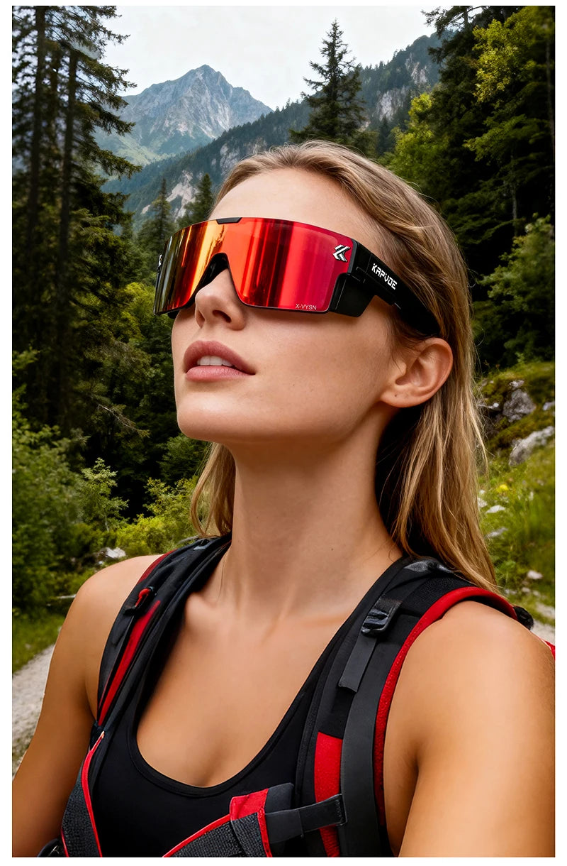 Kapvoe 2026 Hiking Eyewear Cycling Glasses Polarized MTB Bike Sunglasses UV400 Lenses Men Women Sunglasses Protective Glasses