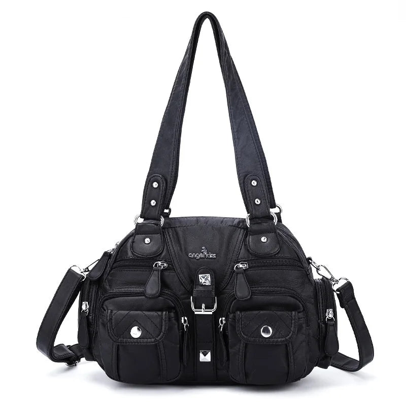 Vintage Women Handbags Satchel Top-handle Handbag PU Shoulder Bag Dumpling Pack Give Gifts Shoulder Bags Phone Money Pack