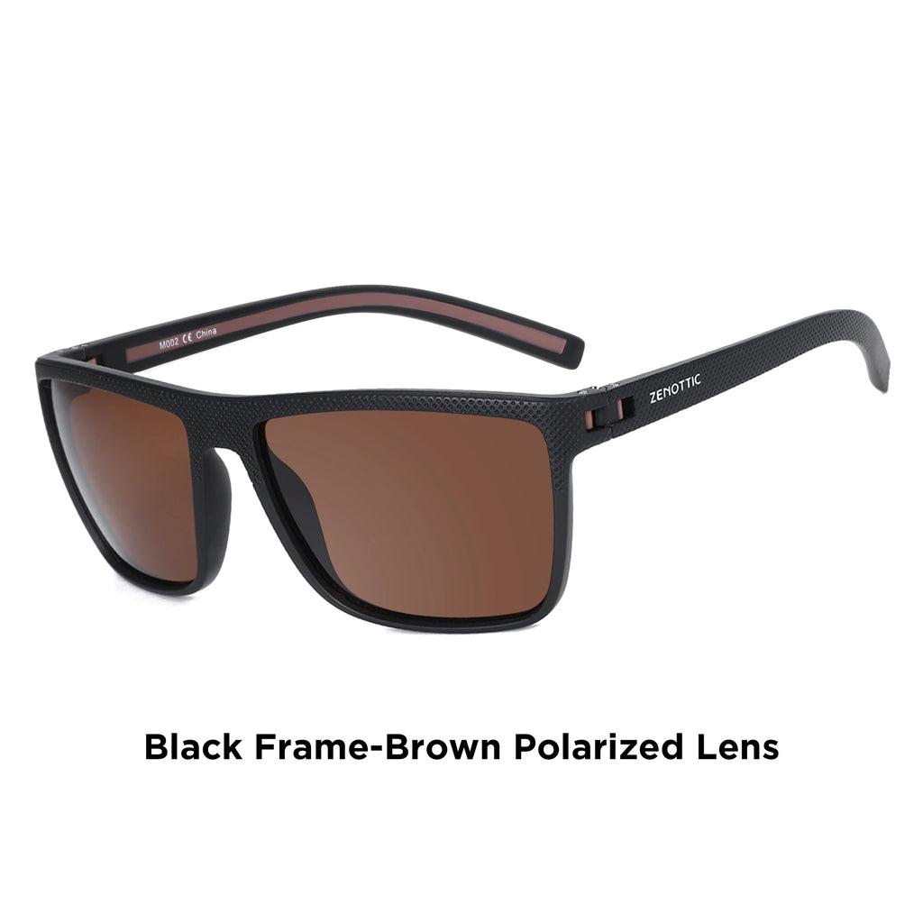 ZENOTTIC Fashion Polarized Sunglasses Shade for Women Men Lightweight TR90 Frame UV400 Protection Square Sun Glasses