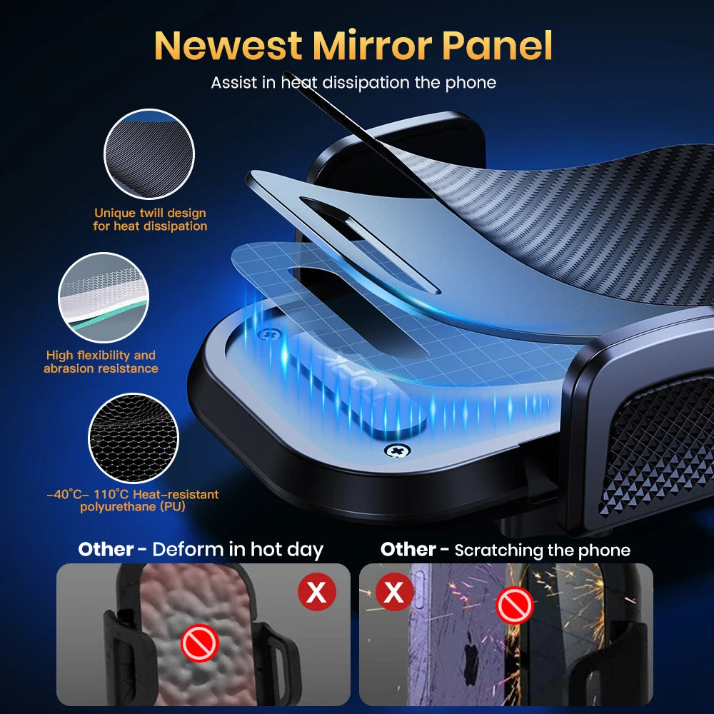 TOPK Car Phone Holder Air Vent Mount for Big Phones & Thick Cases | Hands-Free Clamp Cradle for iPhone, Samsung, All Smartphones