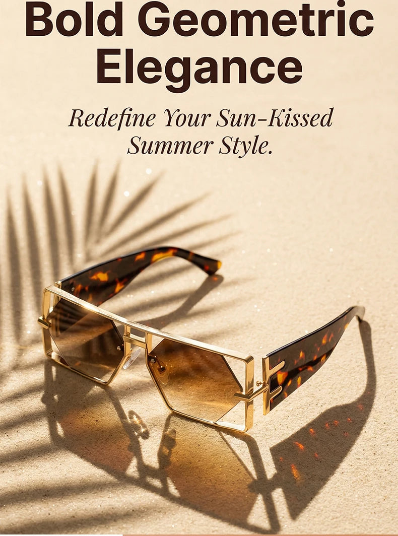 Steampunk Rectangle Sunglasses Women Men 2026 Luxury Hollow Metal Frame Sun Glasses Vintage Punk Hexagon Eyewear UV400 Shades