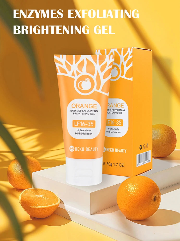 Orange Exfoliating Gel 50g, Exfoliation, Dead, Removal Deeply Cleansing, Long-Lasting,Moisture Cleanses Pores,Safe for Full Body