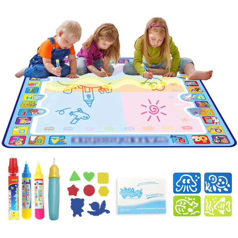 Oversized Magical Water Canvas pens Montessori Toys Learning Blanket Writing  Drawing Repeated Graffiti Painting  toy