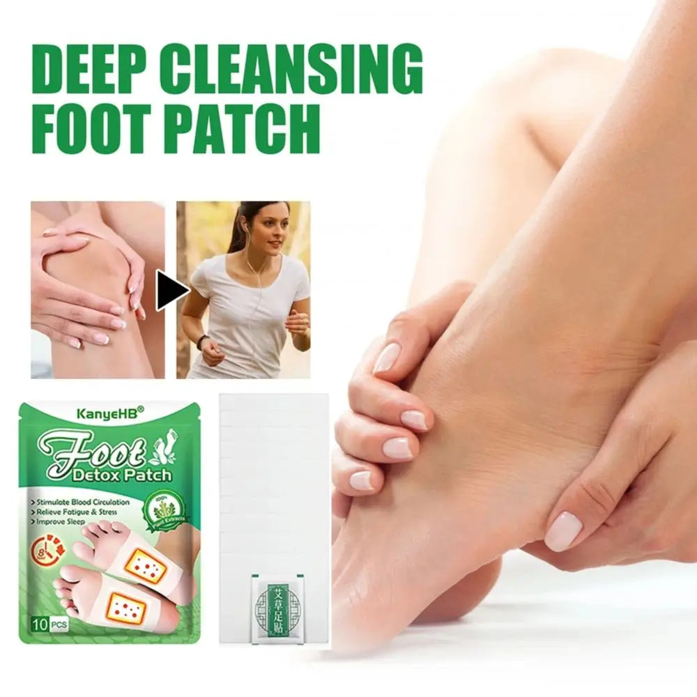 Chinese Medicine Foot Patch Organic Ginger Wormwood Foot Patch Stress Relief Feet Deep Sleep Detox Sticker Foot Care Tools