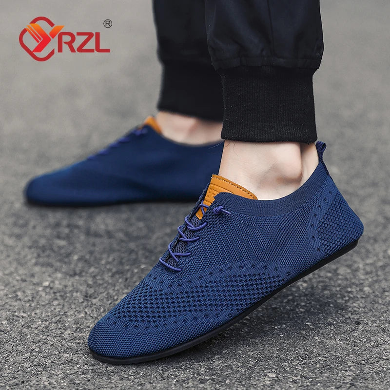 YRZL Men's Shoes Breathable Casual Driving Shoes Indoor Outdoor Men Shoes Loafers Lightweight Comfortable Soft Sole Walking Shoe
