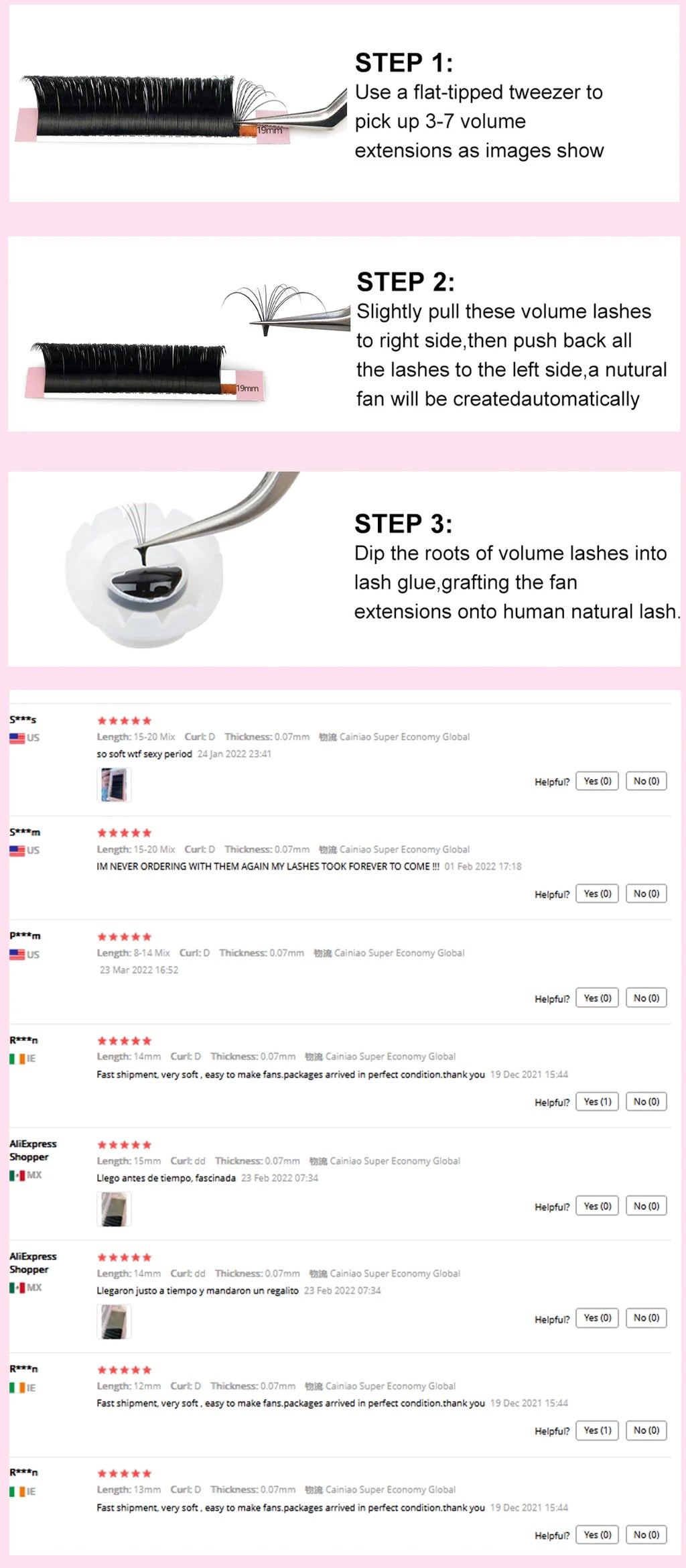 CoMango Easy Fan Lashes Extension DIY 2d/3d/4d/10d Faux Mink Blooming Eye Lash Extensions 0.03/0.05/0.07 Makeup Lashes