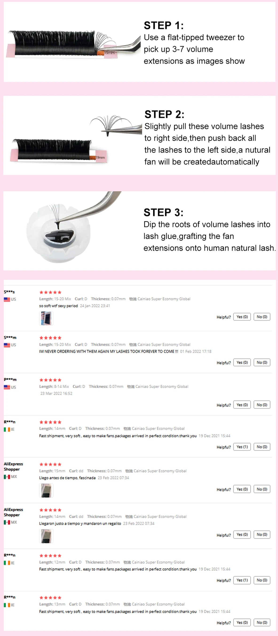 CoMango Easy Fan Lashes Extension DIY 2d/3d/4d/10d Faux Mink Blooming Eye Lash Extensions 0.03/0.05/0.07 Makeup Lashes