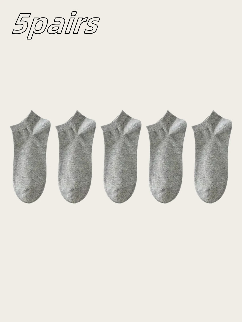 5/10/15 pairs of unisex boat socks, casual black, white and gray men's business socks, sweat-absorbent breathable