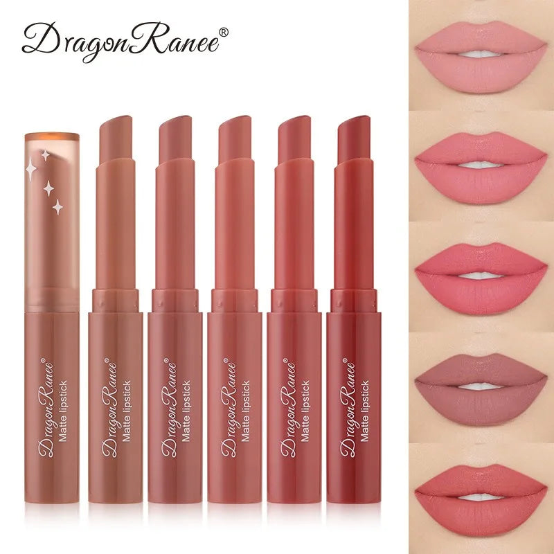 Nude Pink Matte Lipstick 12 Color Waterproof Long Lasting Lip Sticks Not Fading Sexy Red Velvet Solid Lip Gloss Women Lip Makeup